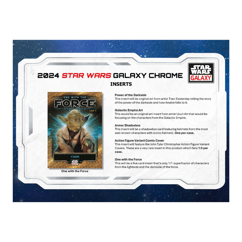 2024 Topps Star Wars Chrome Galaxy Hobby 12 Box Case