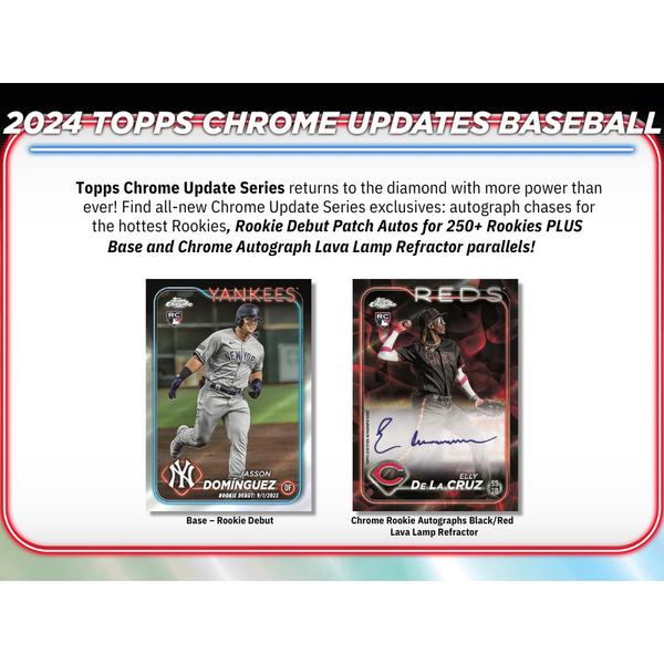 2024 Topps Chrome Update Series Baseball Hobby 6 Box Case