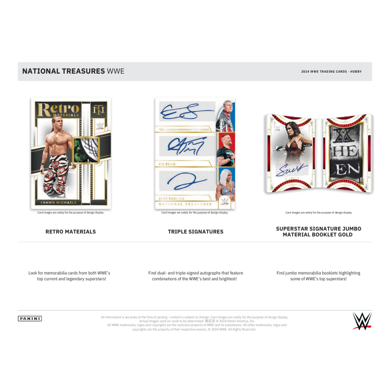 2024 Panini National Treasures WWE Hobby 4 Box Case