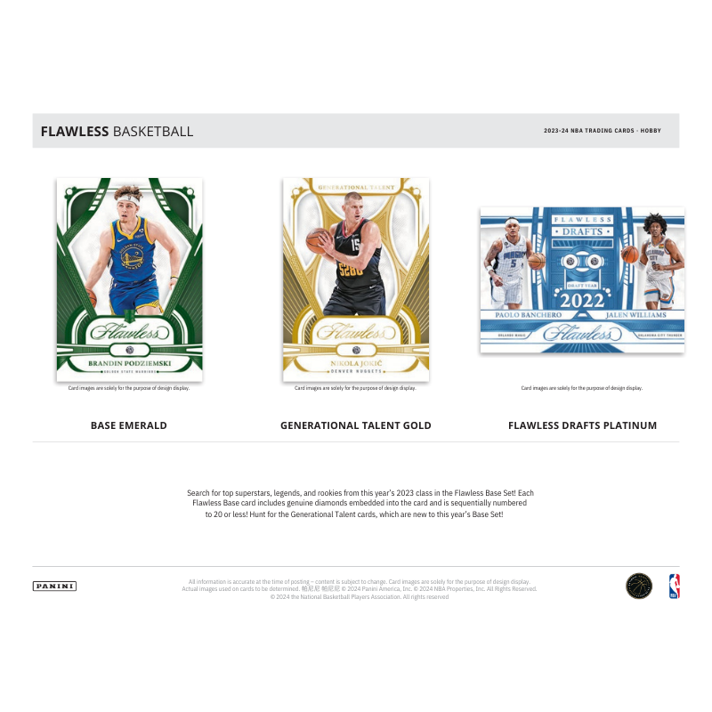 2023/24 Panini Flawless Basketball Hobby 2 Box Case