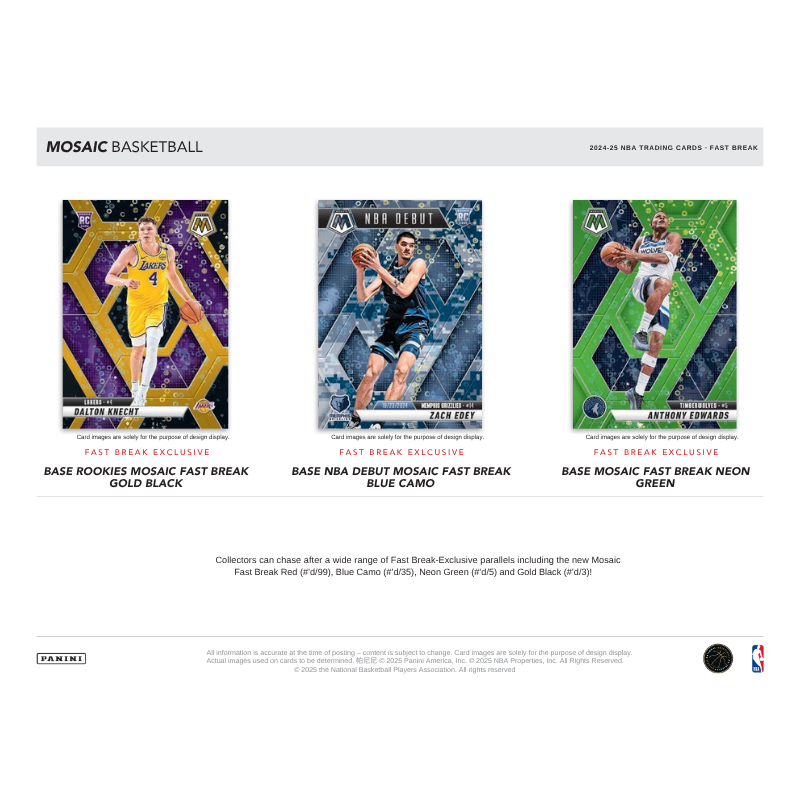2024/25 Panini Mosaic Basketball Fast Break 20 Box Case